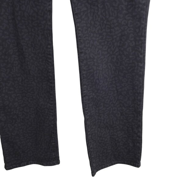 NYDJ Womens Marilyn Straight Leg Black Leopard Print Jeans Size 14 - Picture 6 of 13